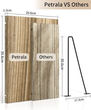 Estantes Pared Rústicos 30x40cm Madera y Metal x6