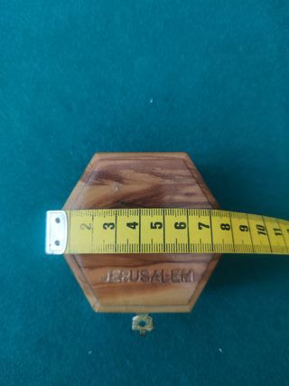 Cofanetto in legno con inciso scritta Jerusalem
