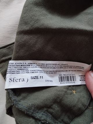 Mono niña verde oliva