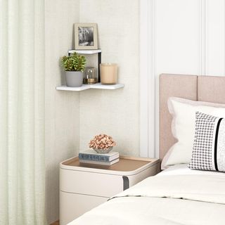 Estantería de Esquina Madera Blanco SRIWATANA