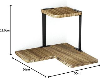 Estantería de Esquina Madera Natural SRIWATANA 2ud
