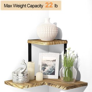 Estantería de Esquina Madera Natural SRIWATANA 2ud