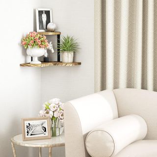 Estantería de Esquina Madera Natural SRIWATANA 2ud