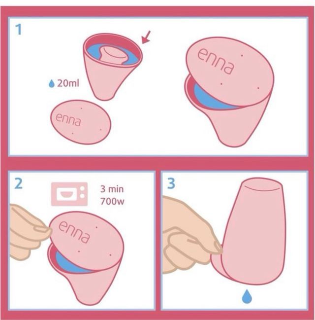 3 Copas Menstruales Enna Cycle + Estuche