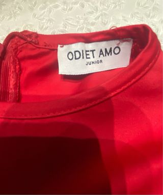 Vestito bimba rosso tg 8 anni