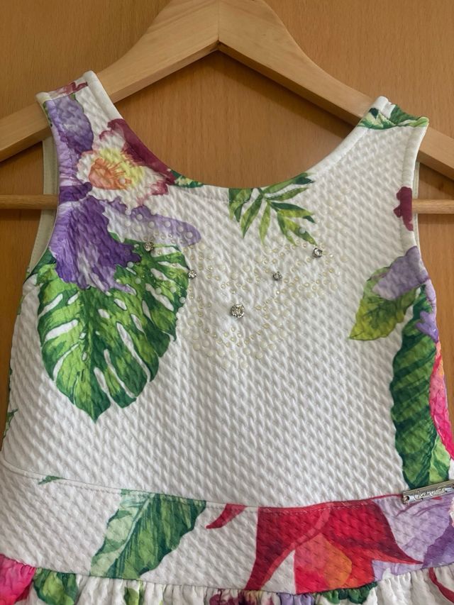 Vestido niña flores - Talla 5/6