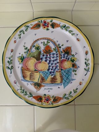 Plato Cerámica Frutas - Decoración