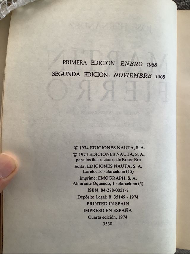 Libro de poemas épicos de “Martin Fierro”