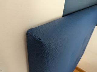 Cabecero cama 90cm - Piel sintética azul