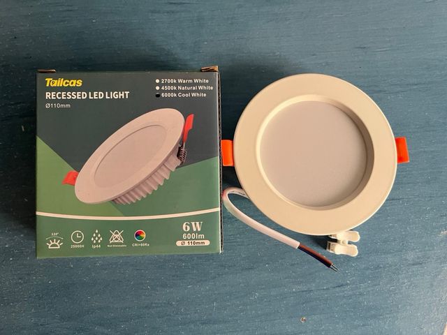 2 Luces LED empotradas Tailcas 110mm