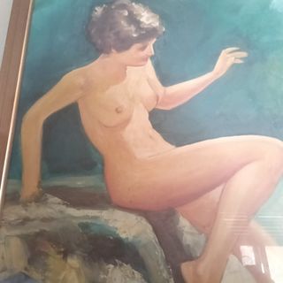 Quadro A. Atzori olio su tela dipinto nel 73