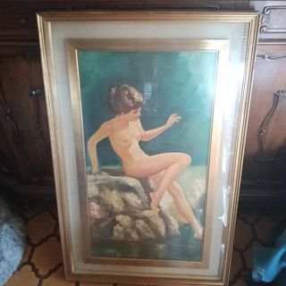 Quadro A. Atzori olio su tela dipinto nel 73