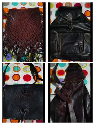  4 Bolsos de cuero 