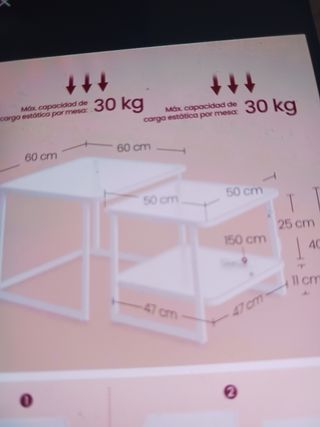 Mesas centro nuevo cristal, metal con luces Led