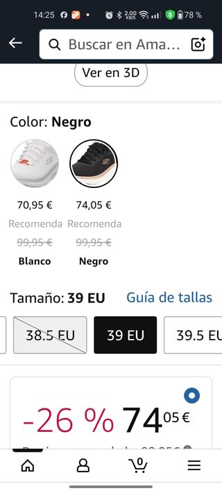 Zapatillas Skechers ArchFit - Talla 39, 40