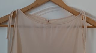 Vestido camisón beige estampado talla S
