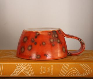 Taza cerámica artesanal 160ml - Naranja