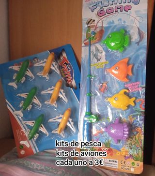 Juego de pesca y Aviones.