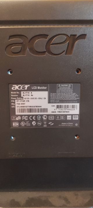 Monitor Acer AL1716 17" 4:3