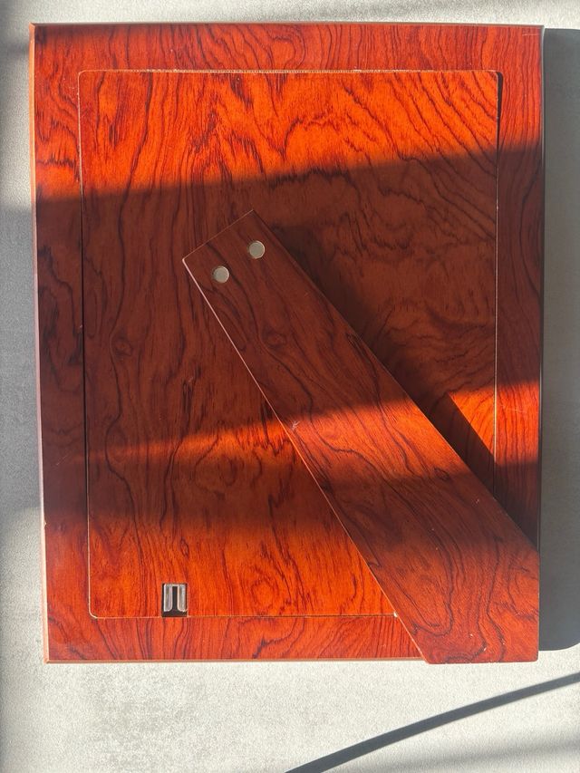 Marco baño plata con madera