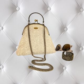 Bolso Angela Estilo Retro Chic/Hecho a Mano/Unico