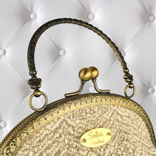 Bolso Angela Estilo Retro Chic/Hecho a Mano/Unico