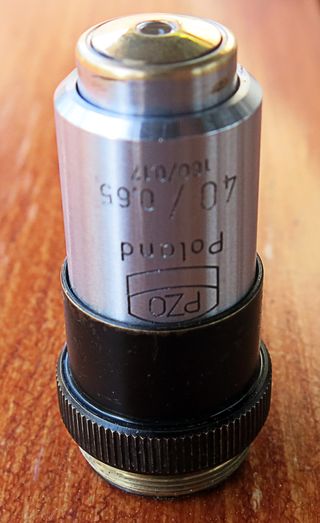 40X OBJETIVO PARA MICROSCOPIO MARCA PZO 