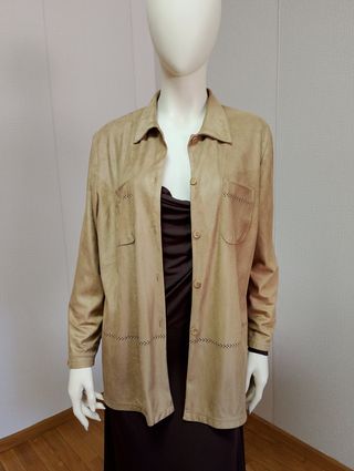 Blusa camisera beige