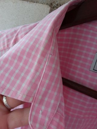 Camisa hombre Renoir cuadros rosa XL