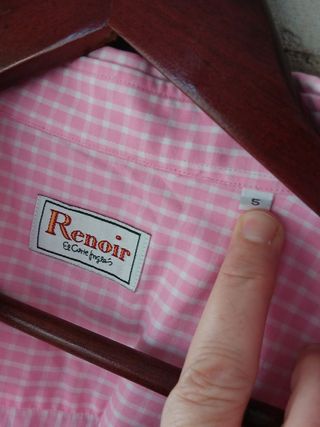 Camisa hombre Renoir cuadros rosa XL