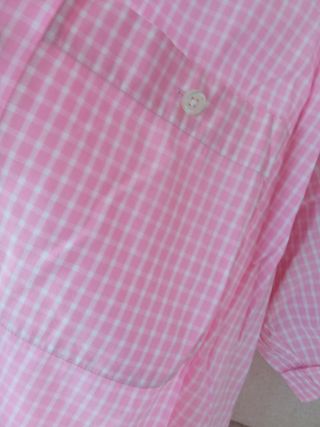 Camisa hombre Renoir cuadros rosa XL