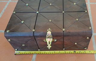 Caja madera maciza vintage