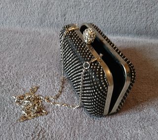 Clutch fiesta negro pedreria