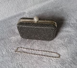 Clutch fiesta negro pedreria