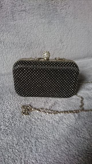 Clutch fiesta negro pedreria