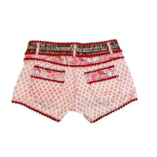 HPreppy - Shorts en rojo estampado tribal / etnico