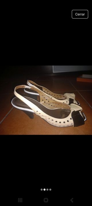 Sandalias piel blanco-negro de Gianna di Firenze