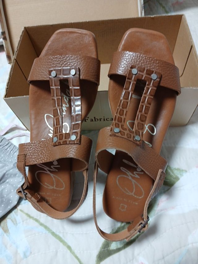 Sandalias Piel Marrón