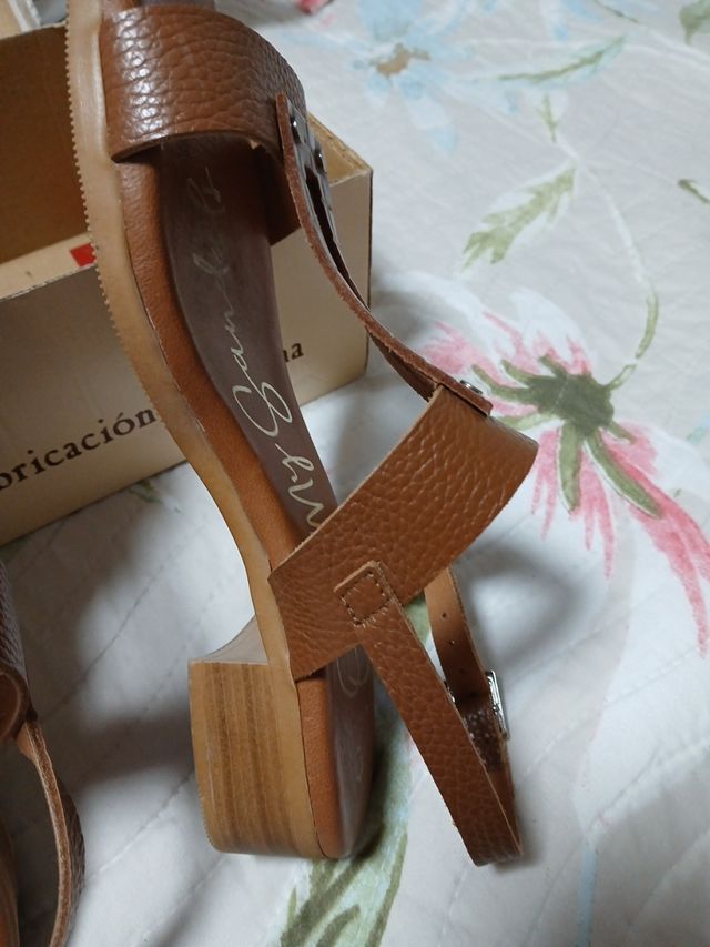 Sandalias Piel Marrón