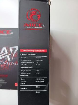 Ratón para juegos USB con cable IMICE A7