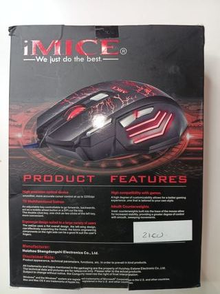 Ratón para juegos USB con cable IMICE A7