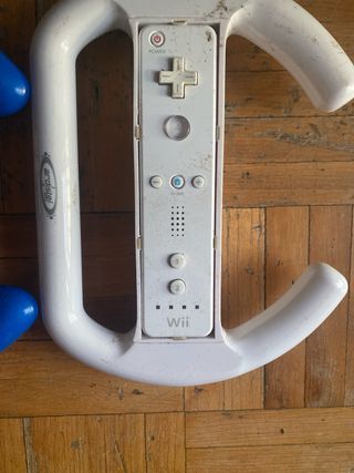 2 Volantes Wii - Azul y Blanco