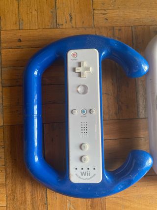 2 Volantes Wii - Azul y Blanco