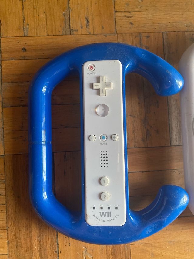 2 Volantes Wii - Azul y Blanco