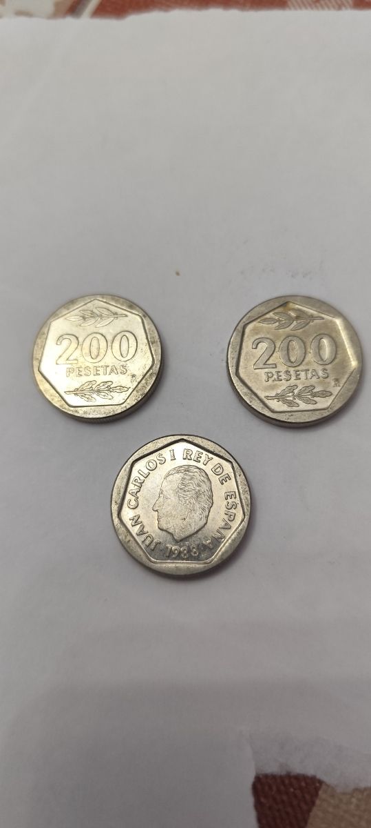 3 Monedas 200 pesetas España