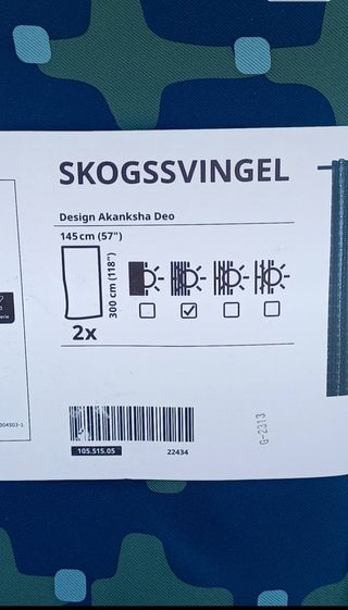 Tende semi oscuranti 2 teli 145x300 Ikea
