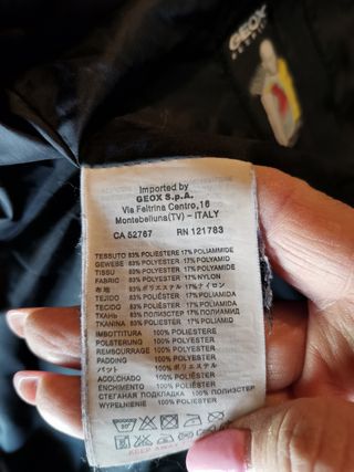 Piumino Geox bimbo nero 5 anni