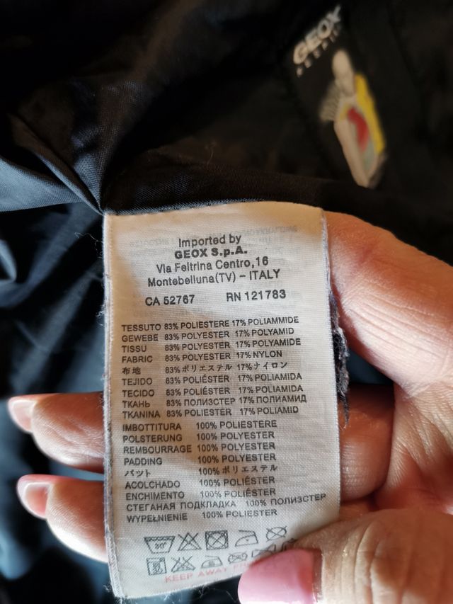 Piumino Geox bimbo nero 5 anni