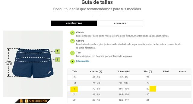 Short deportivo Joma Ibiza