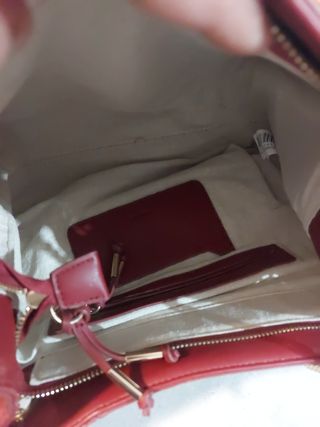 Bolso bandolera rojo y rosa